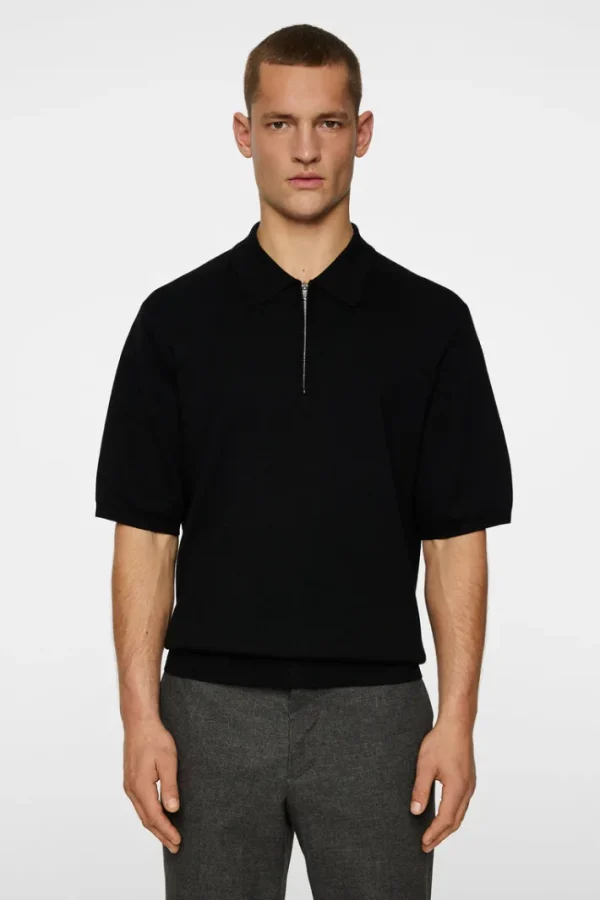 Tyler Quarter Zip Knit Polo